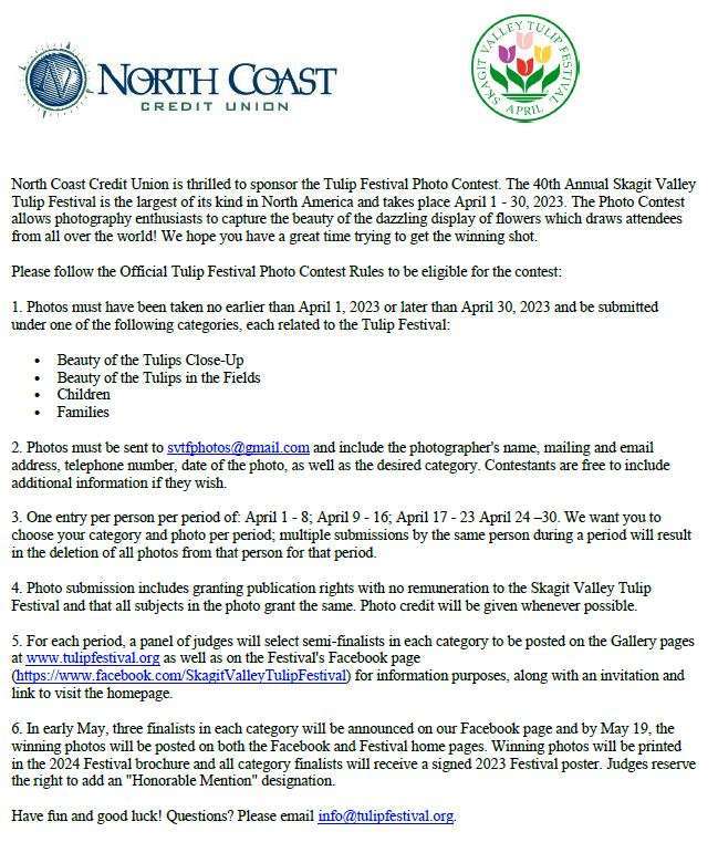 Be sure to Enter the North Coast Credit Union Photo Contest